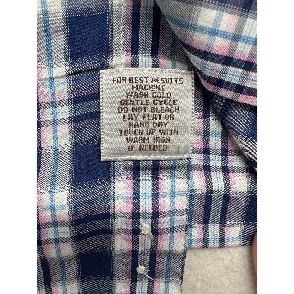 Peter Millar Mens Size Large Shirt Plaid Long Sleeve Button Up Cotton Blue - Picture 2 of 8